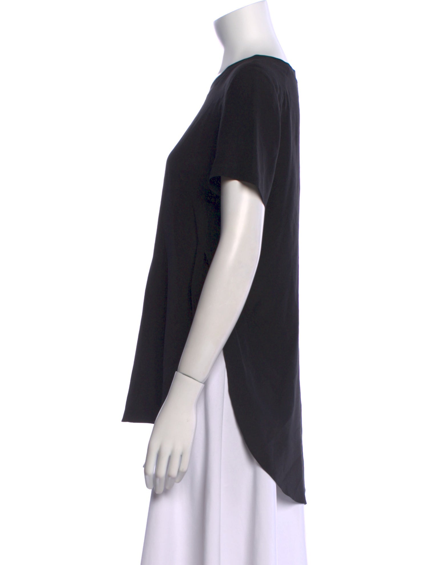 3.1 Phillip Lim Silk Scoop Neck T-Shirt
