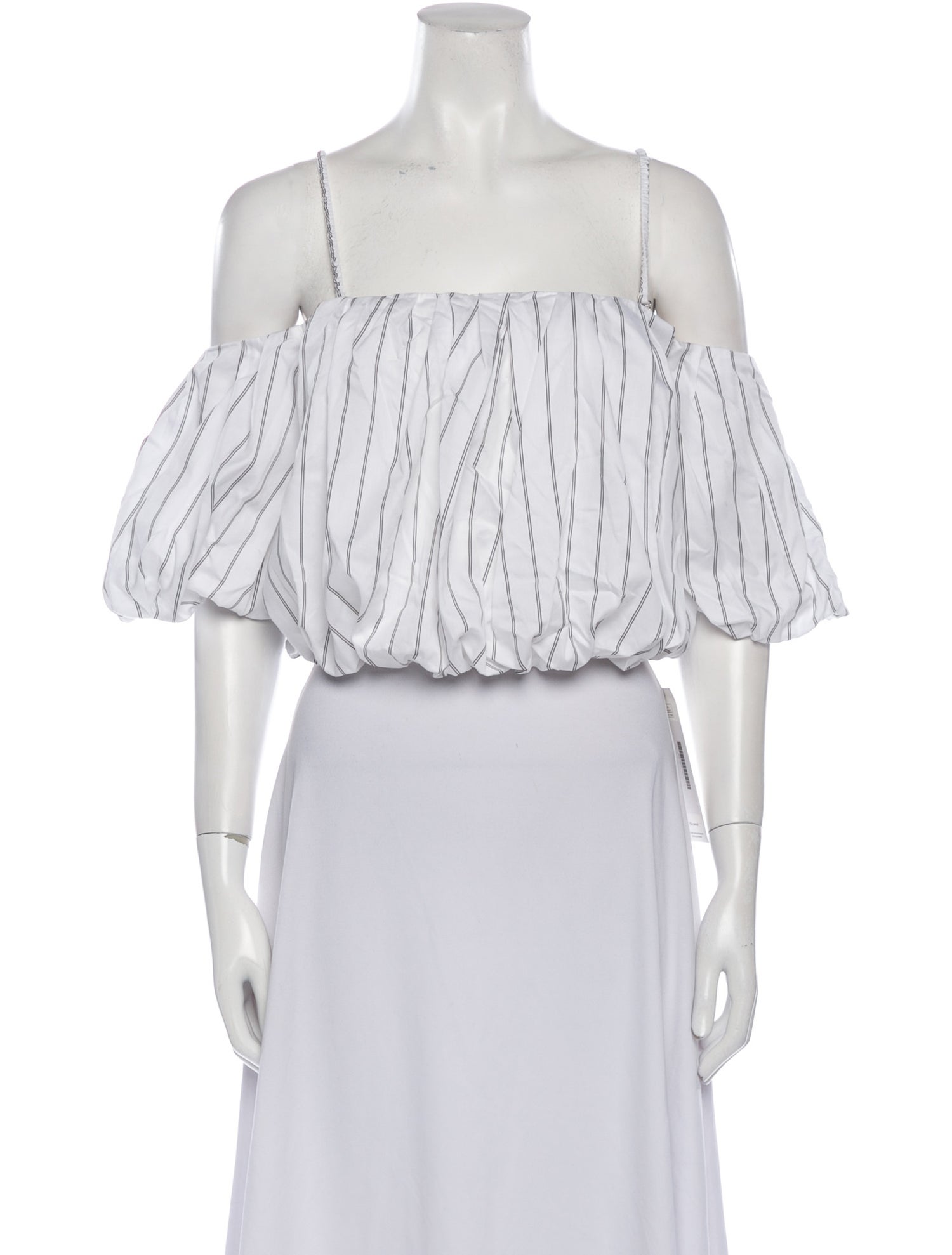 3.1 Phillip Lim Striped Off-The-Shoulder Crop Top w/ Tags
