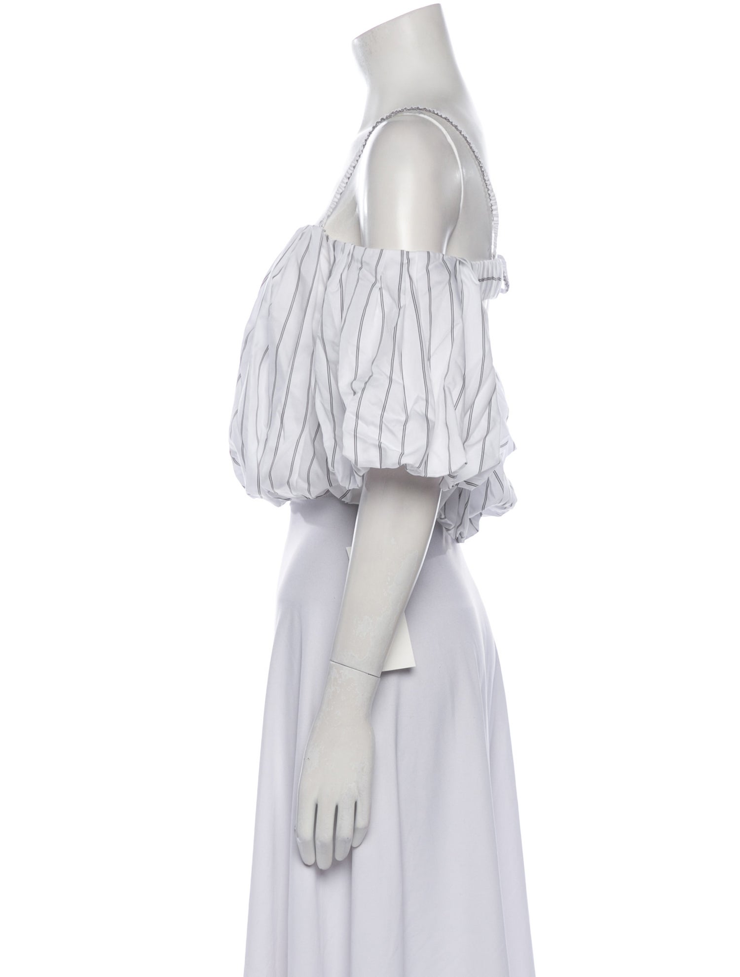 3.1 Phillip Lim Striped Off-The-Shoulder Crop Top w/ Tags