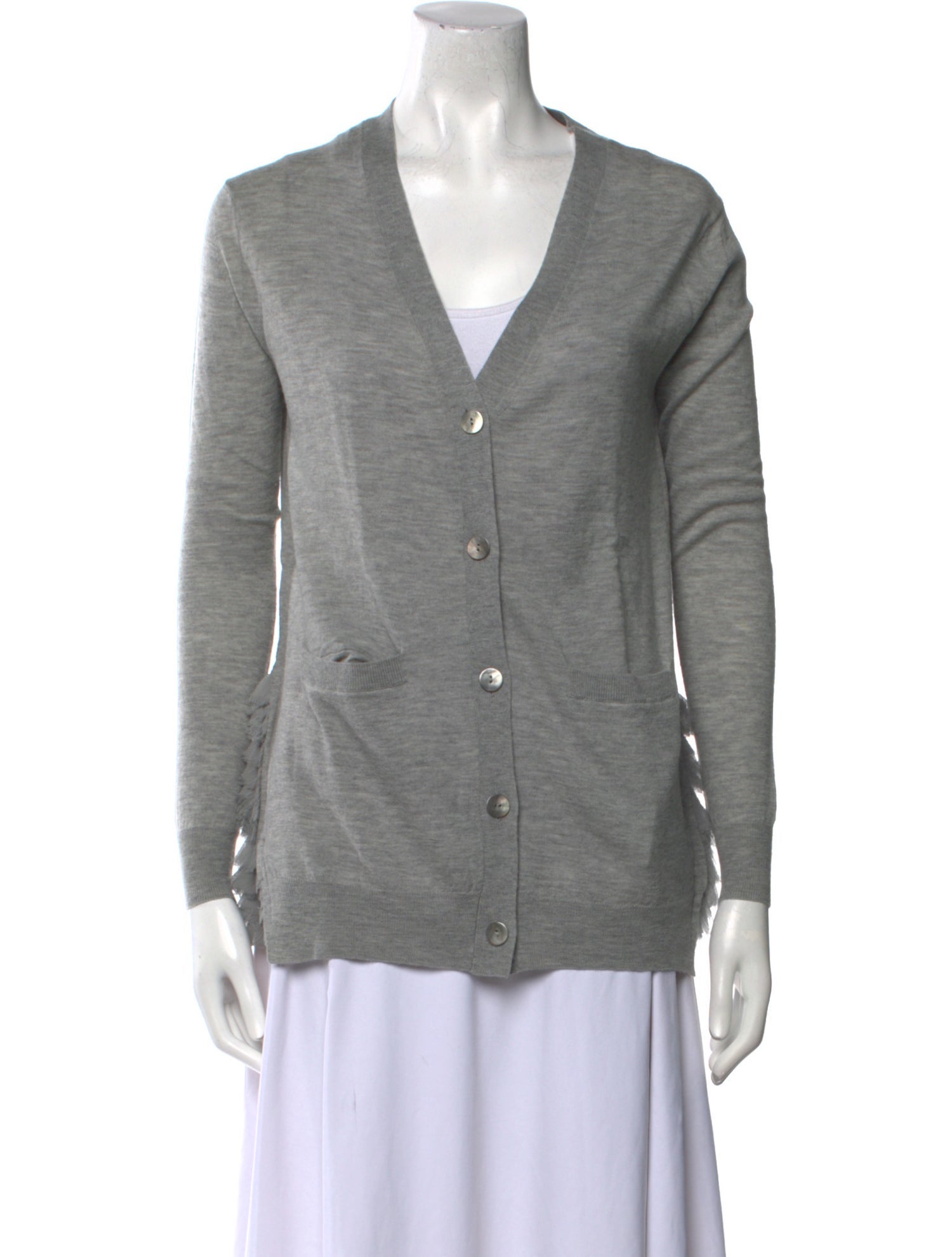 3.1 Phillip Lim Merino Wool Plunge Neckline Sweater