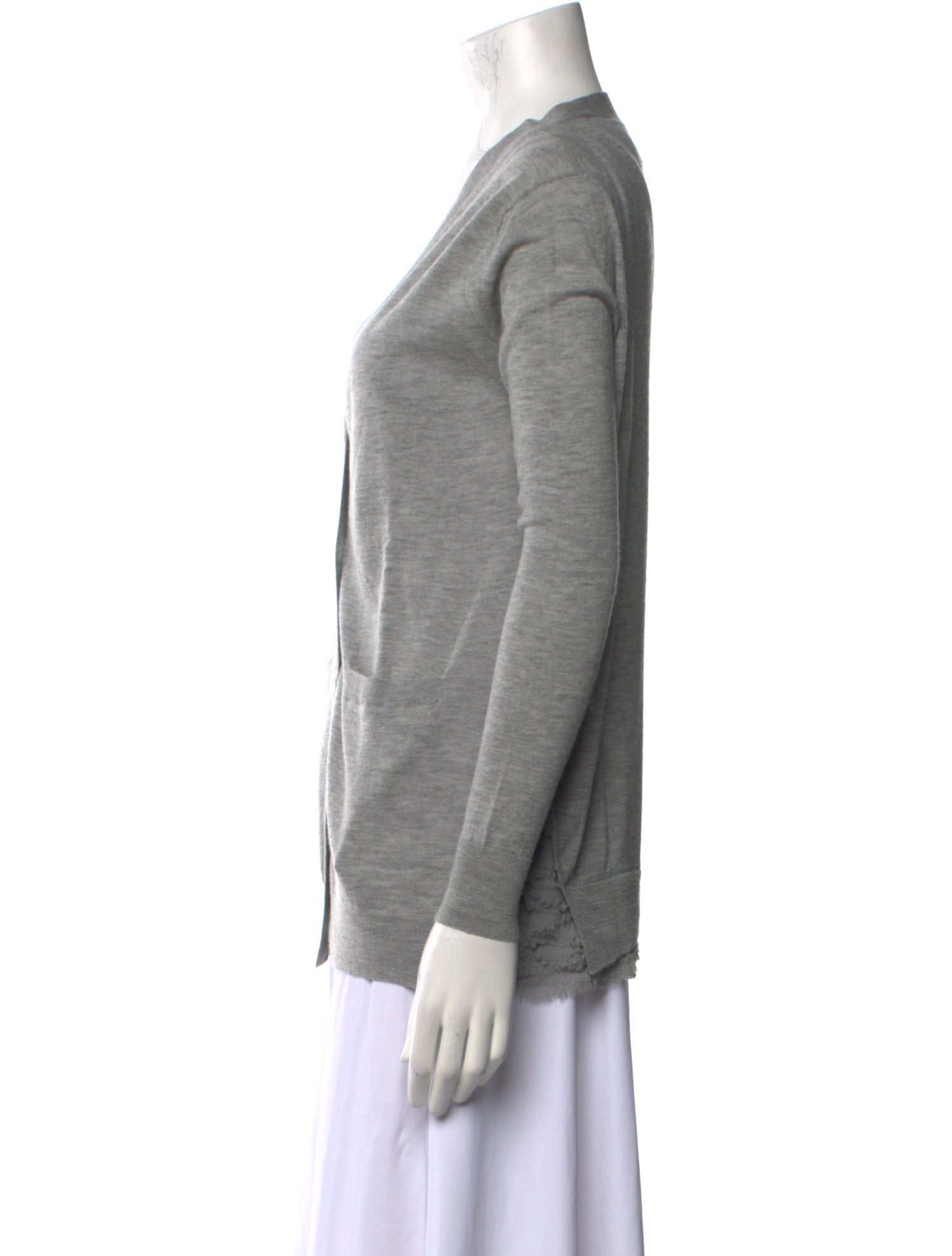 3.1 Phillip Lim Merino Wool Plunge Neckline Sweater
