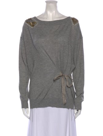 3.1 Phillip Lim Silk Bateau Neckline Sweatshirt