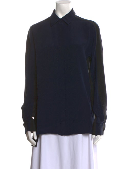 3.1 Phillip Lim Silk Long Sleeve Button-Up Top