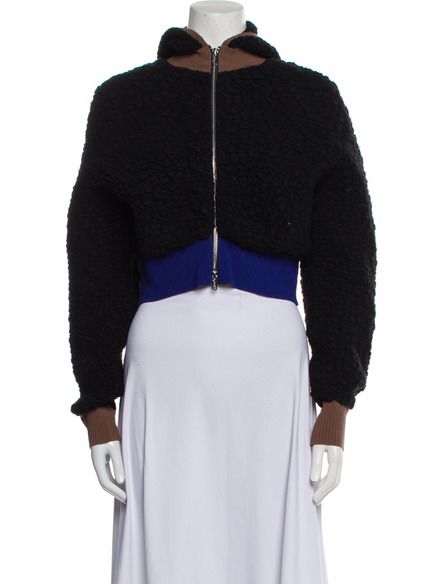 3.1 Phillip Lim Wool Colorblock Pattern Bomber Jacket