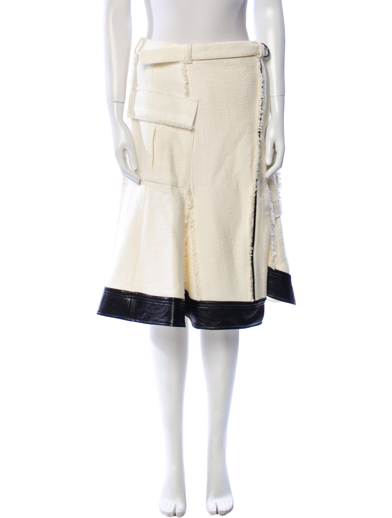 3.1 Phillip Lim Colorblock Pattern Knee-Length Skirt