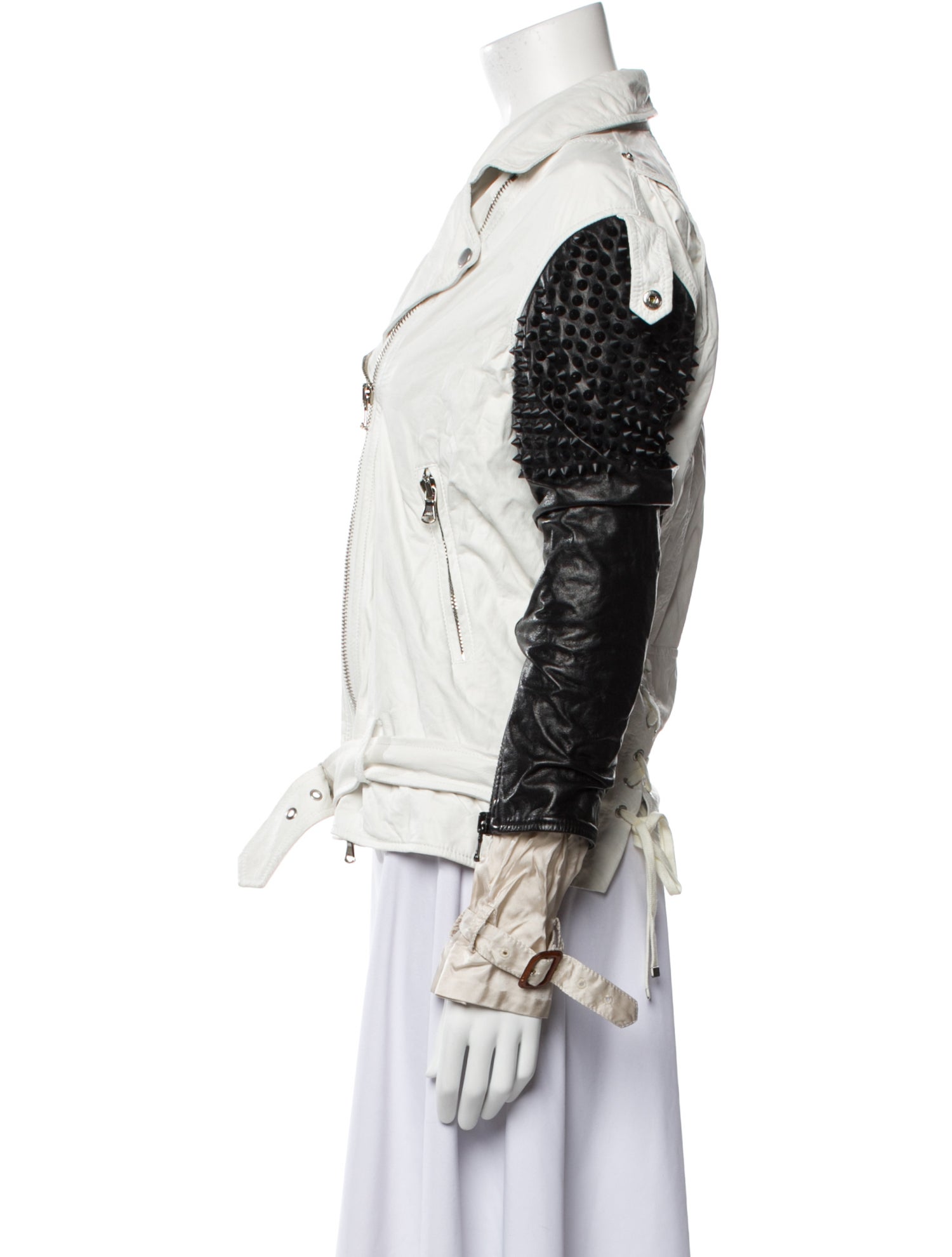 3.1 Phillip Lim Leather Printed Biker Jacket