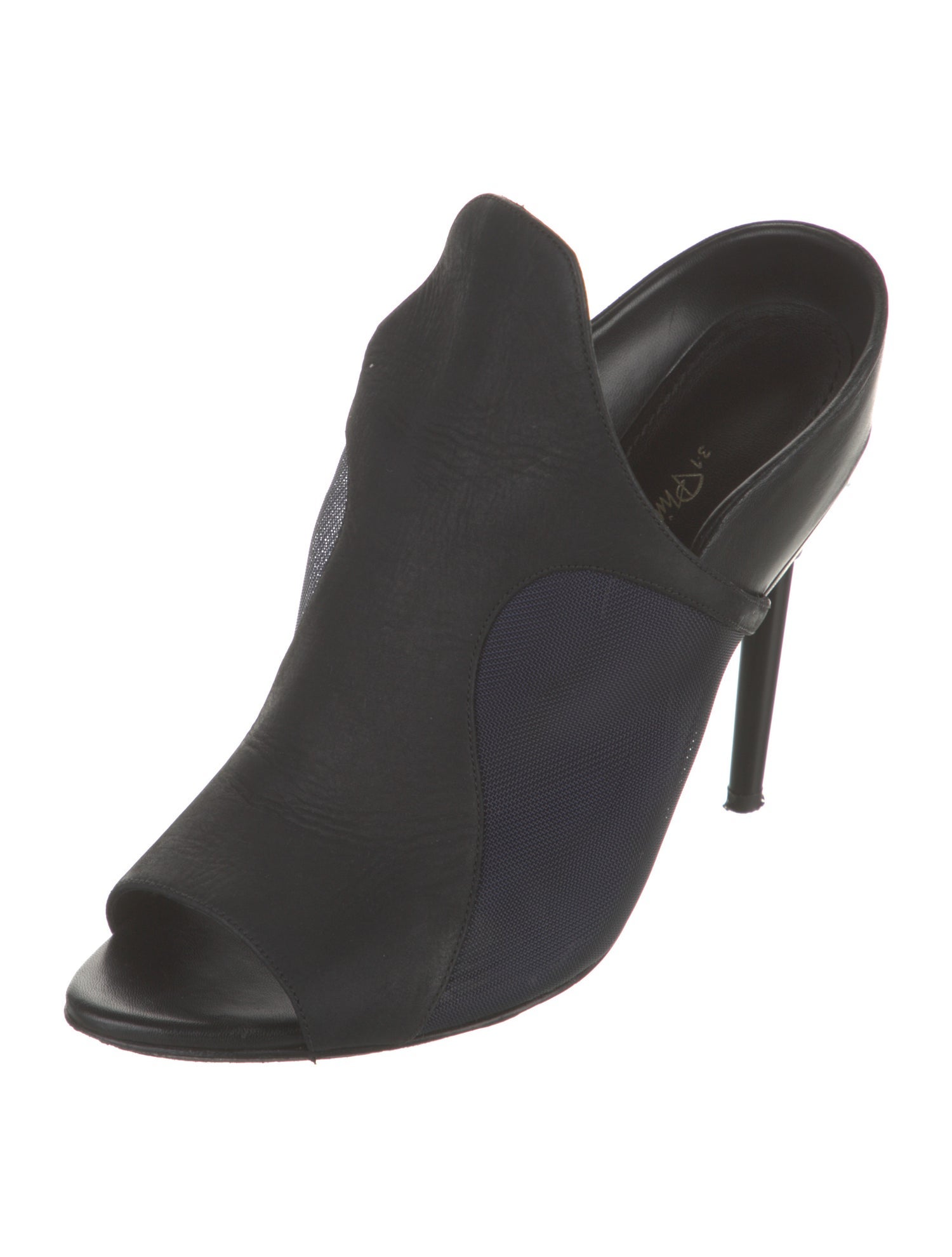 3.1 Phillip Lim Leather Mesh Accents Slides