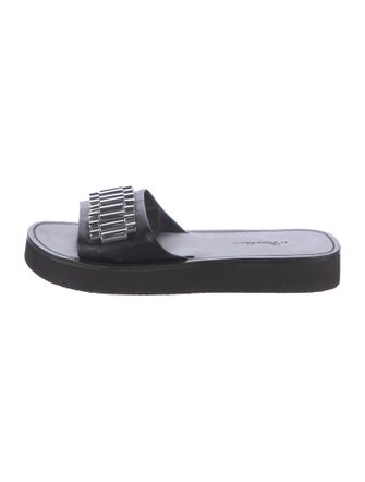 3.1 Phillip Lim Leather Studded Accents Slides