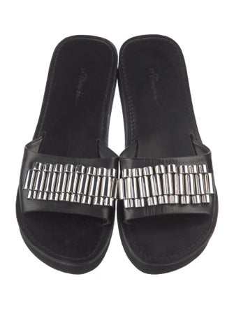 3.1 Phillip Lim Leather Studded Accents Slides