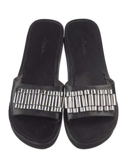 3.1 Phillip Lim Leather Studded Accents Slides