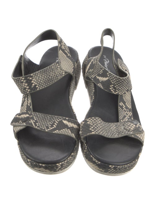3.1 Phillip Lim Leather Animal Print Sandals