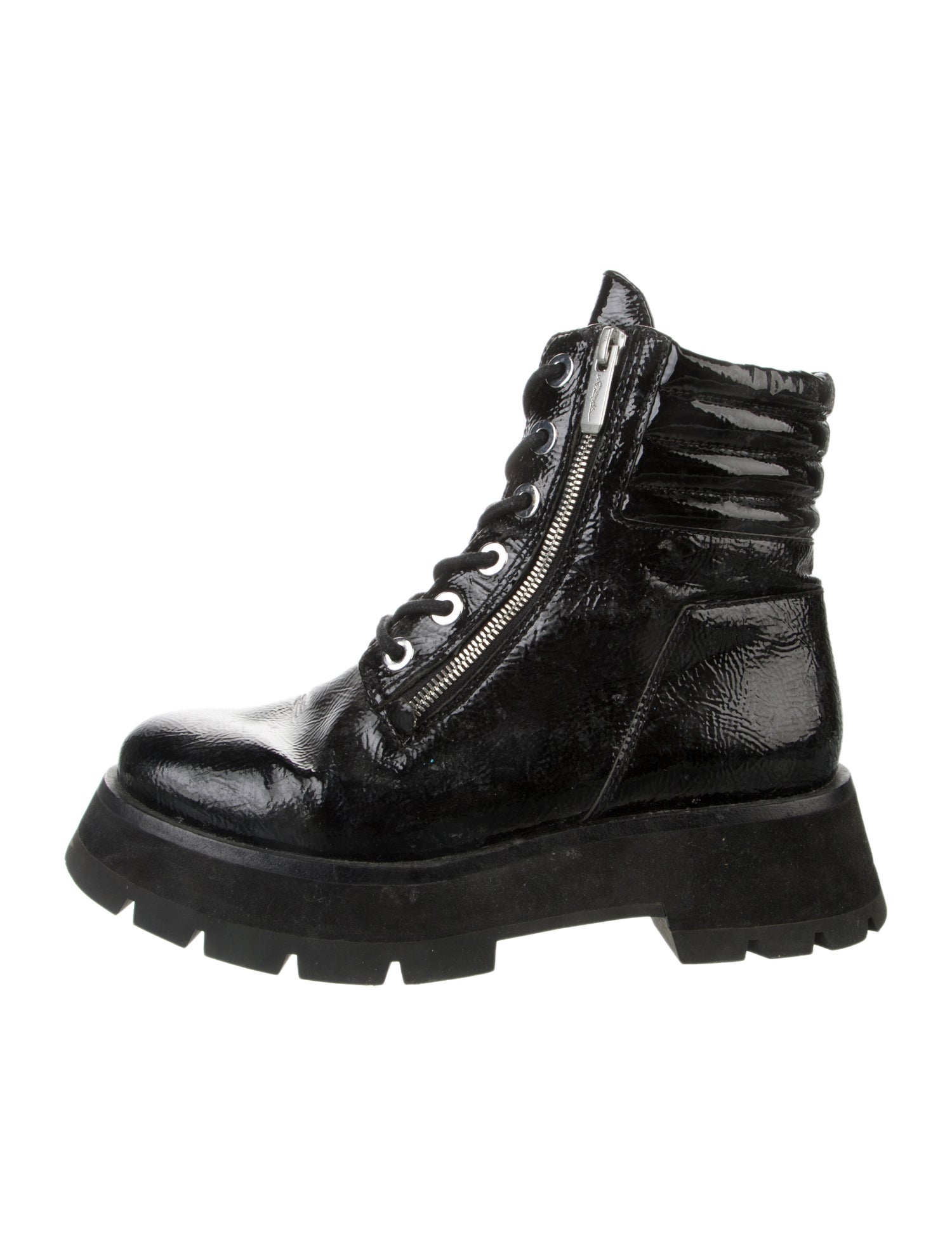 3.1 Phillip Lim Patent Leather Combat Boots