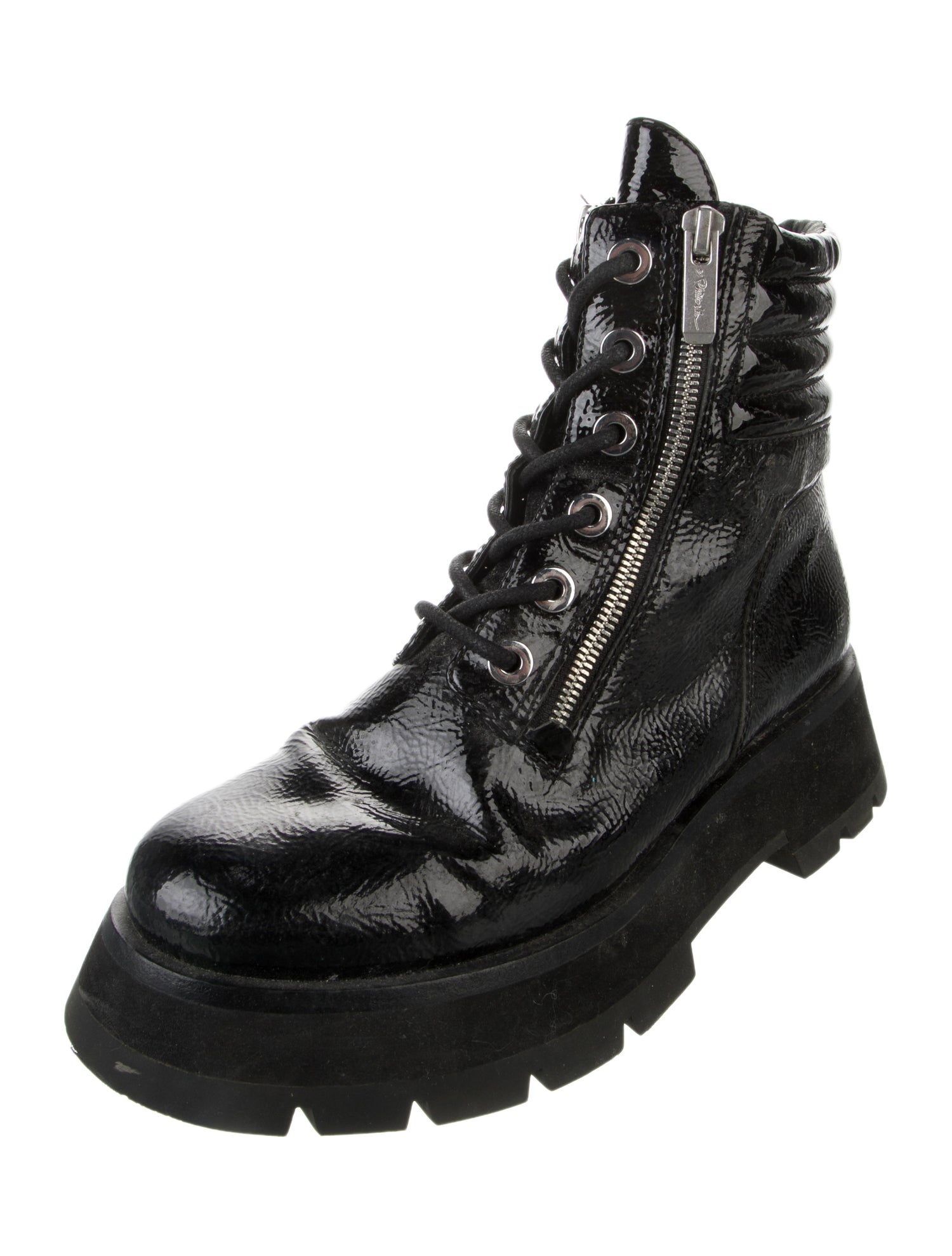 3.1 Phillip Lim Patent Leather Combat Boots