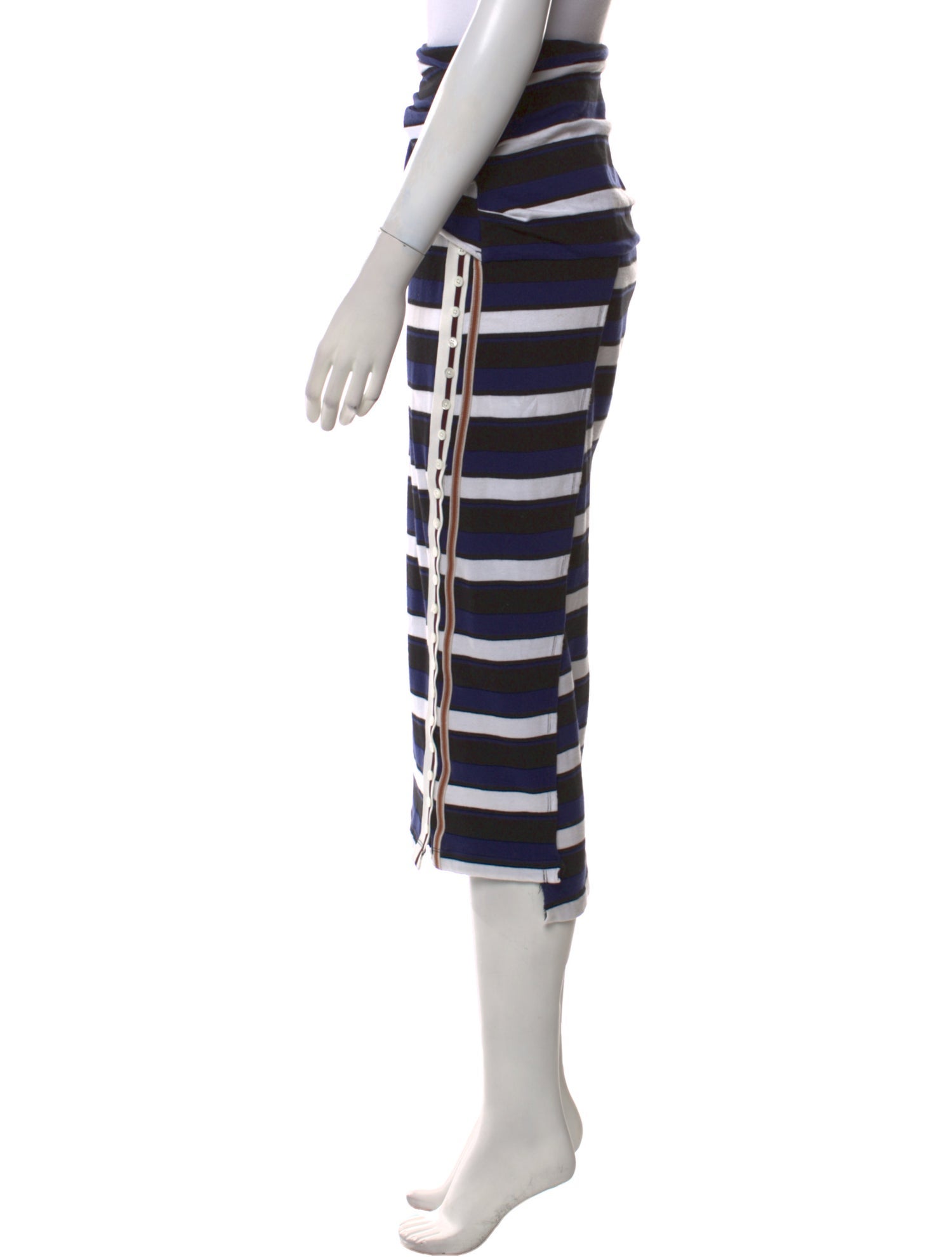3.1 Phillip Lim Striped Midi Length Skirt