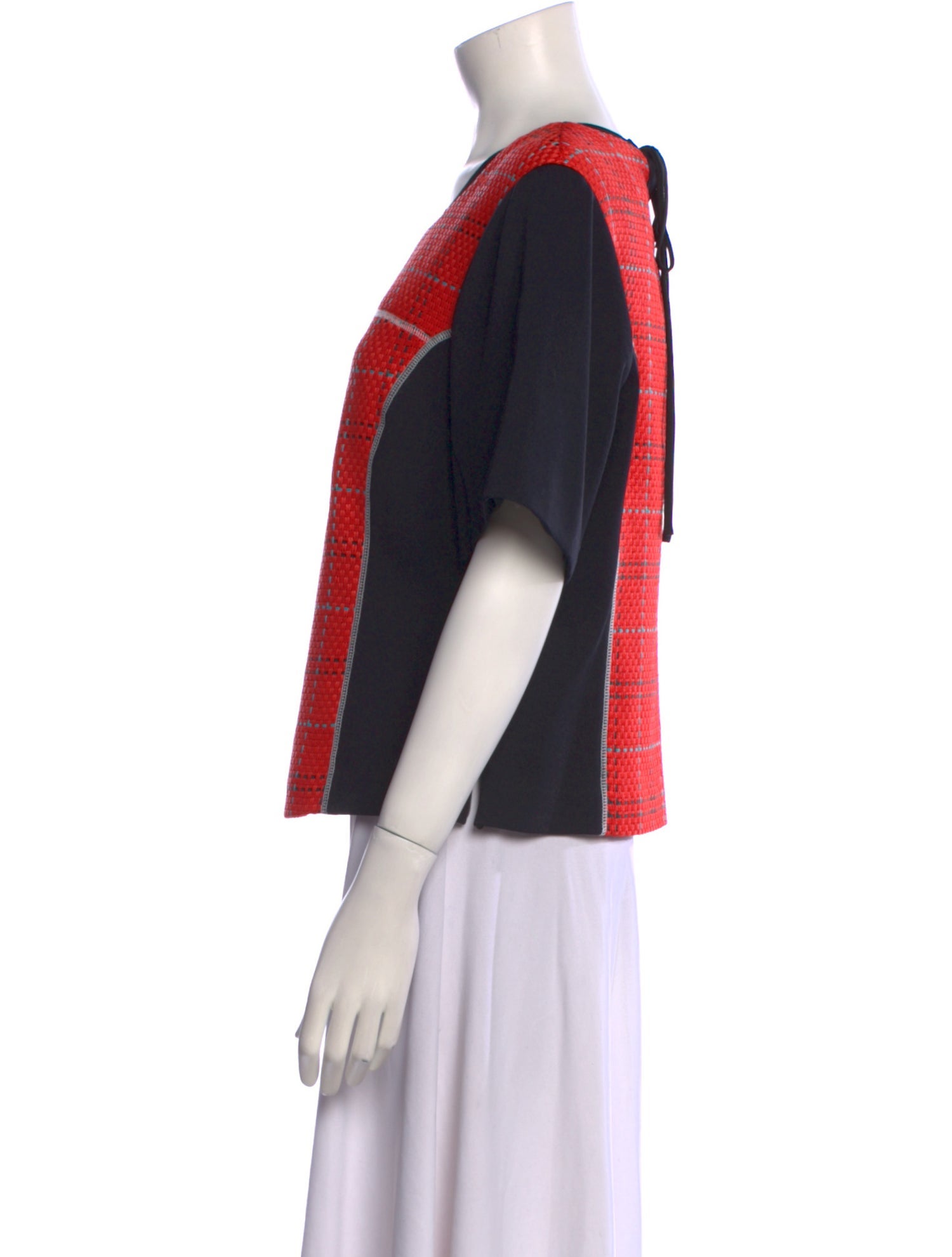 3.1 Phillip Lim Plaid Print Crew Neck T-Shirt