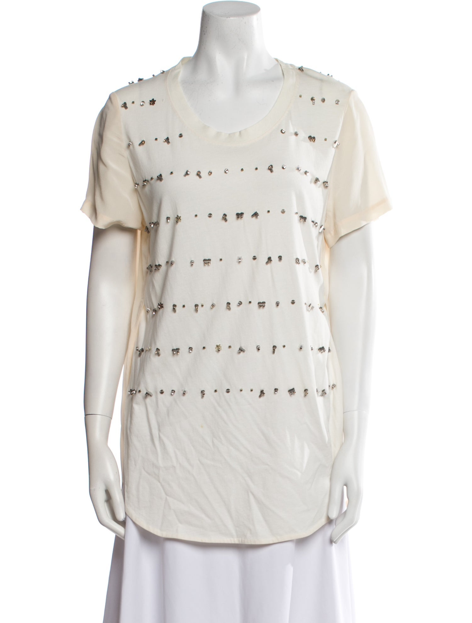 3.1 Phillip Lim Scoop Neck Short Sleeve T-Shirt