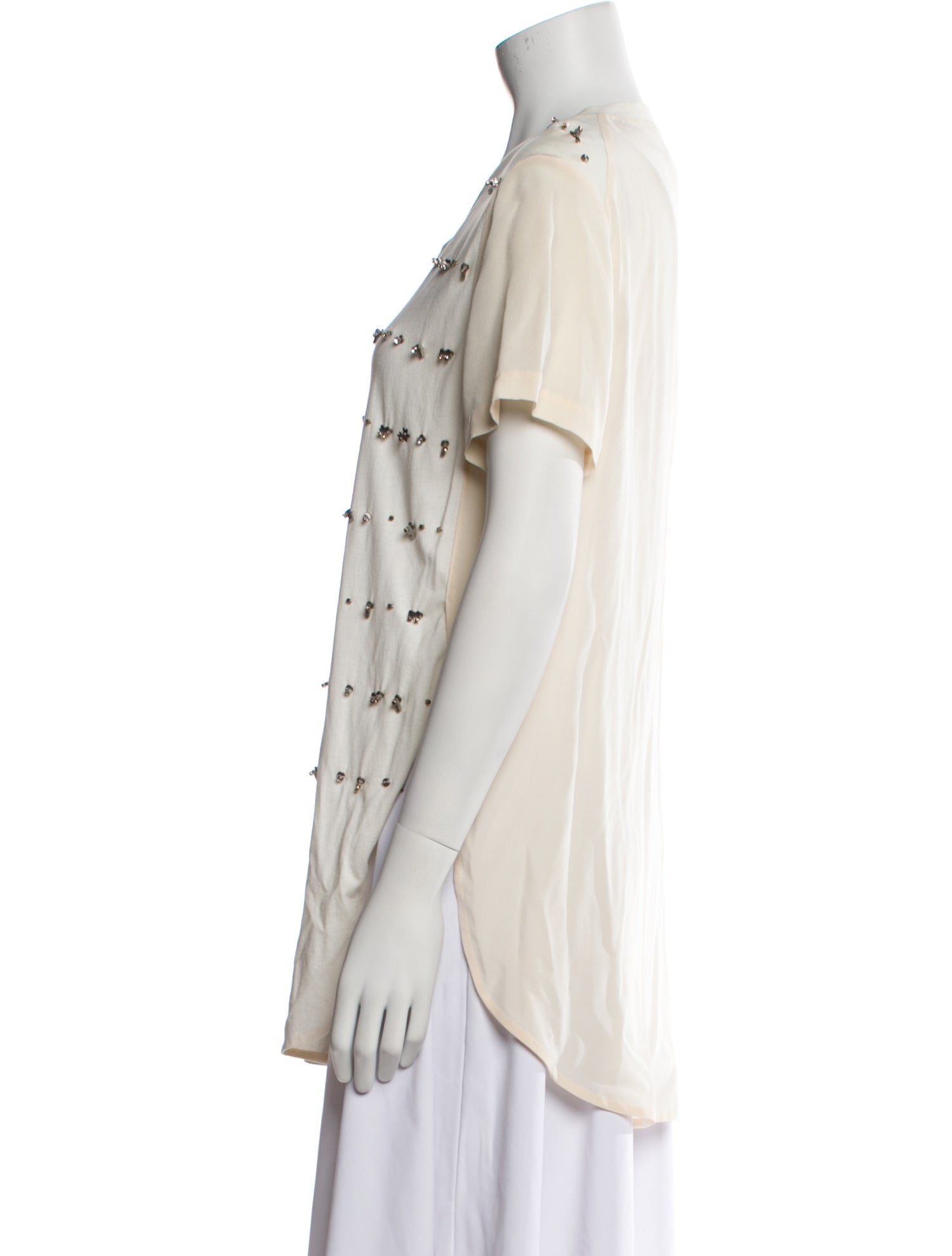 3.1 Phillip Lim Scoop Neck Short Sleeve T-Shirt