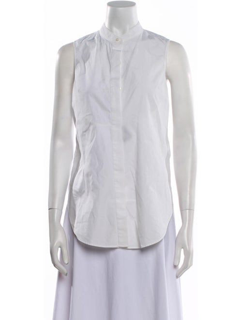 3.1 Phillip Lim Mock Neck Sleeveless Button-Up Top