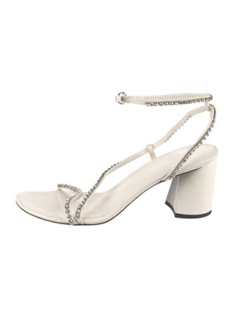 3.1 Phillip Lim Leather Crystal Embellishments Sandals