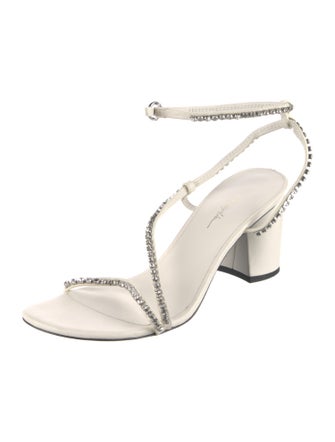 3.1 Phillip Lim Leather Crystal Embellishments Sandals