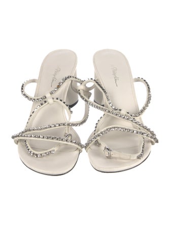 3.1 Phillip Lim Leather Crystal Embellishments Sandals