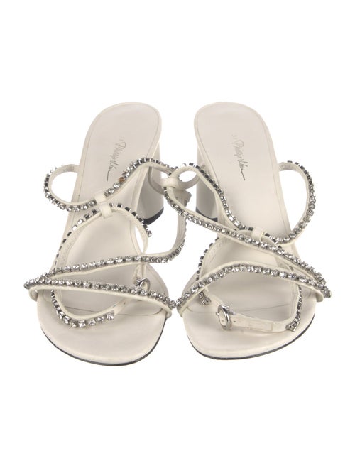 3.1 Phillip Lim Leather Crystal Embellishments Sandals