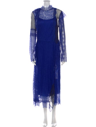 3.1 Phillip Lim Lace Pattern Long Dress
