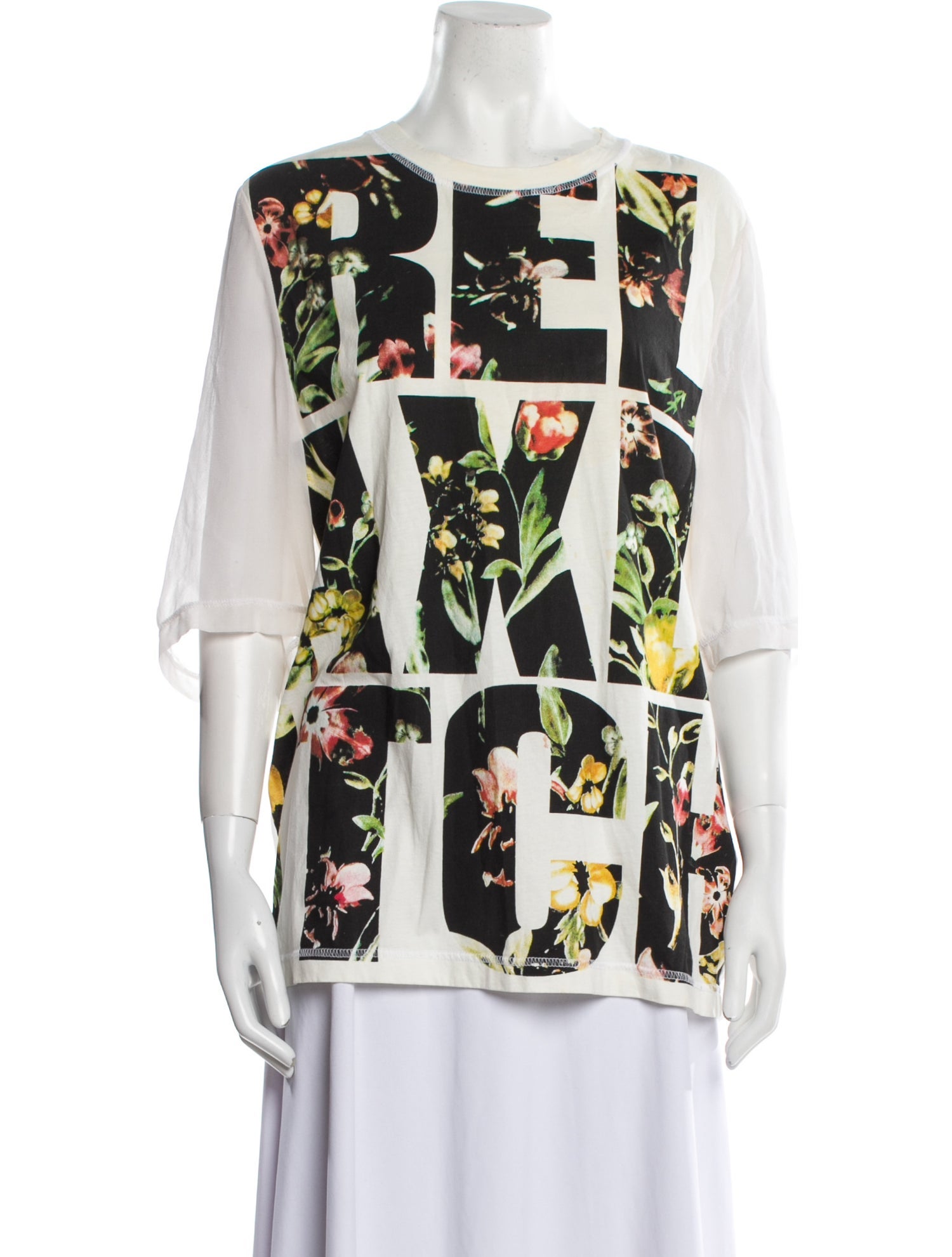 3.1 Phillip Lim Graphic Print Bateau Neckline T-Shirt