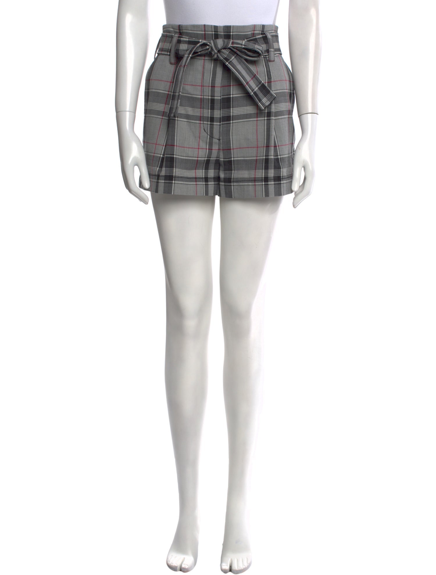 3.1 Phillip Lim Plaid Print Mini Shorts