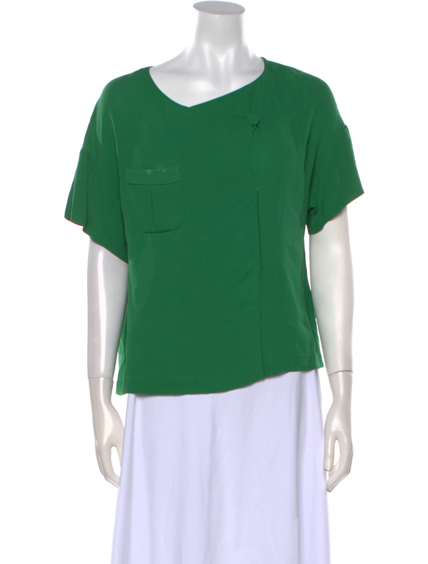 3.1 Phillip Lim Silk Asymmetrical T-Shirt