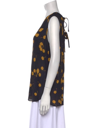 3.1 Phillip Lim Printed Scoop Neck Top