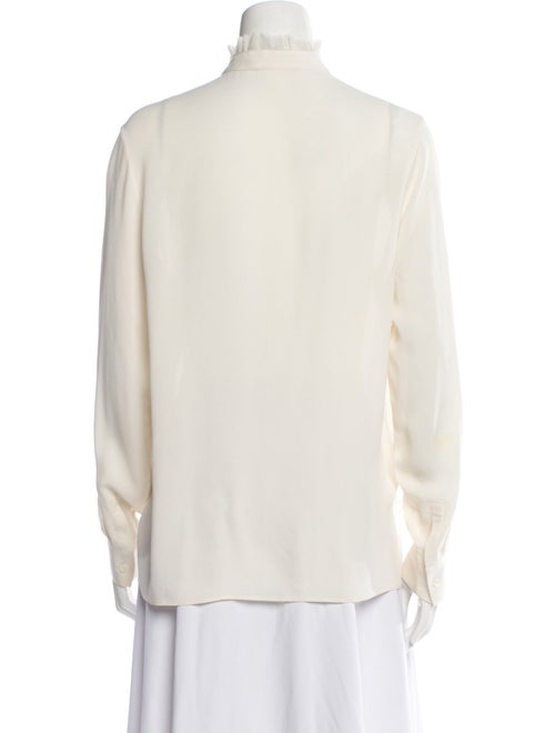 3.1 Phillip Lim Silk Mock Neck Button-Up Top