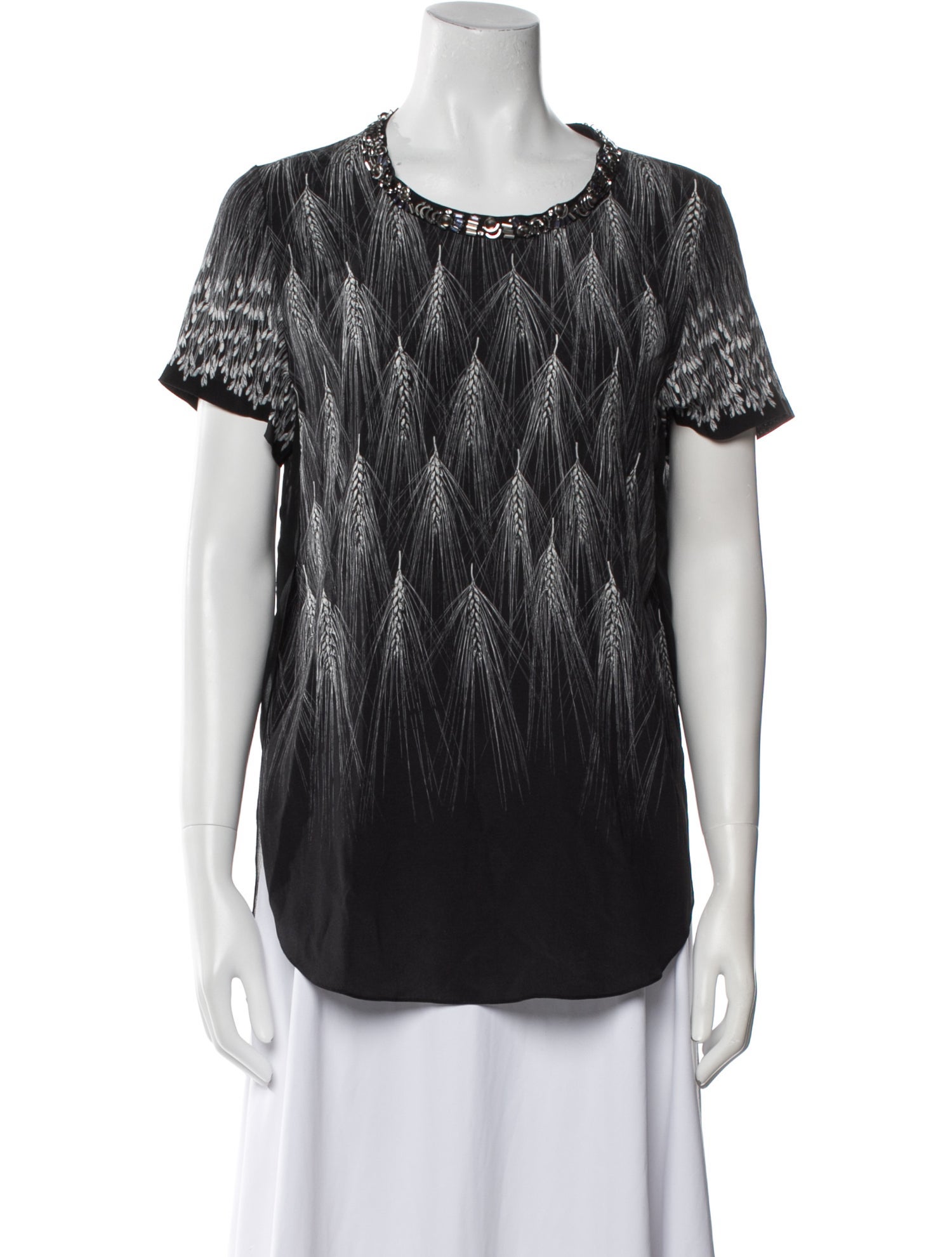 3.1 Phillip Lim Silk Printed T-Shirt