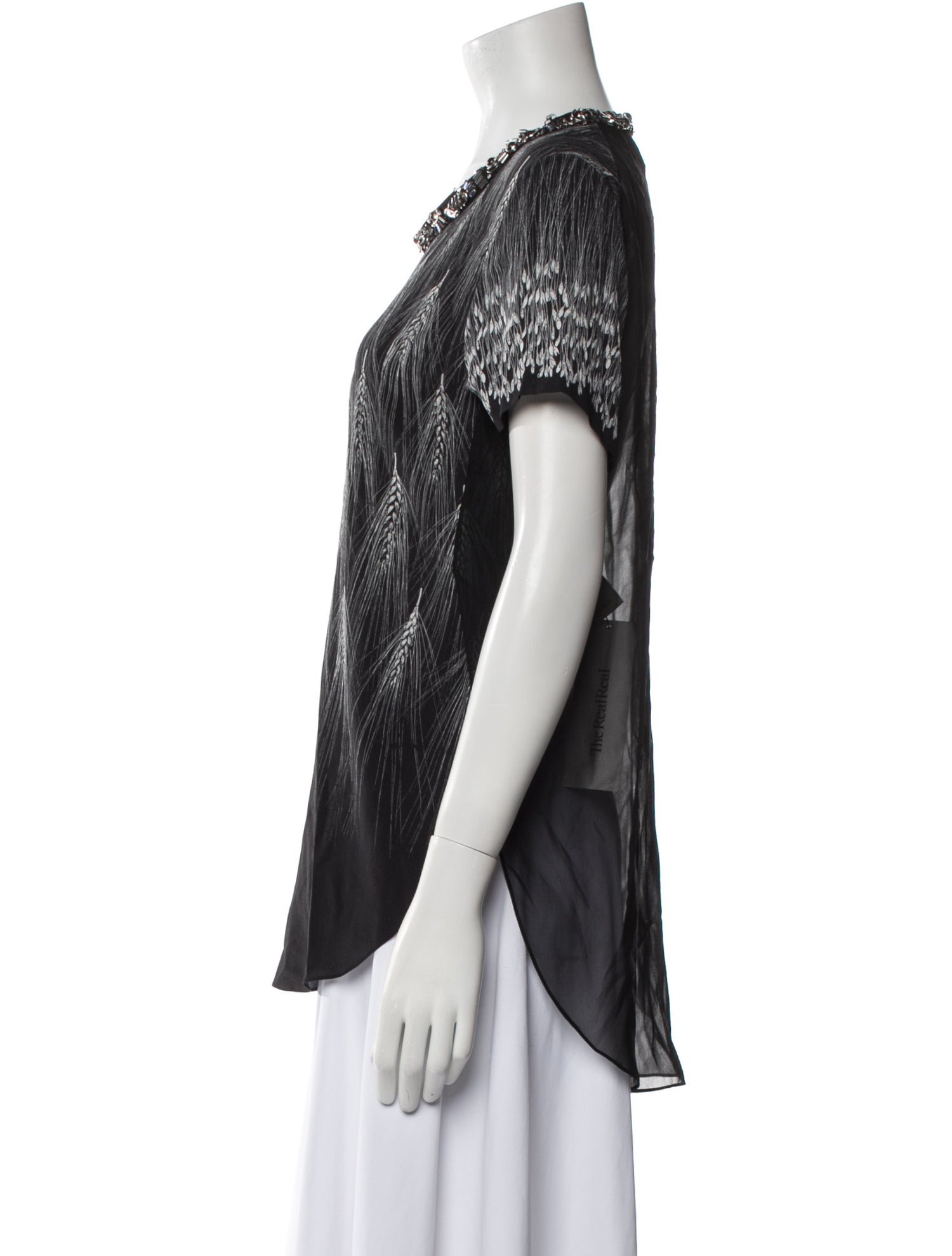 3.1 Phillip Lim Silk Printed T-Shirt