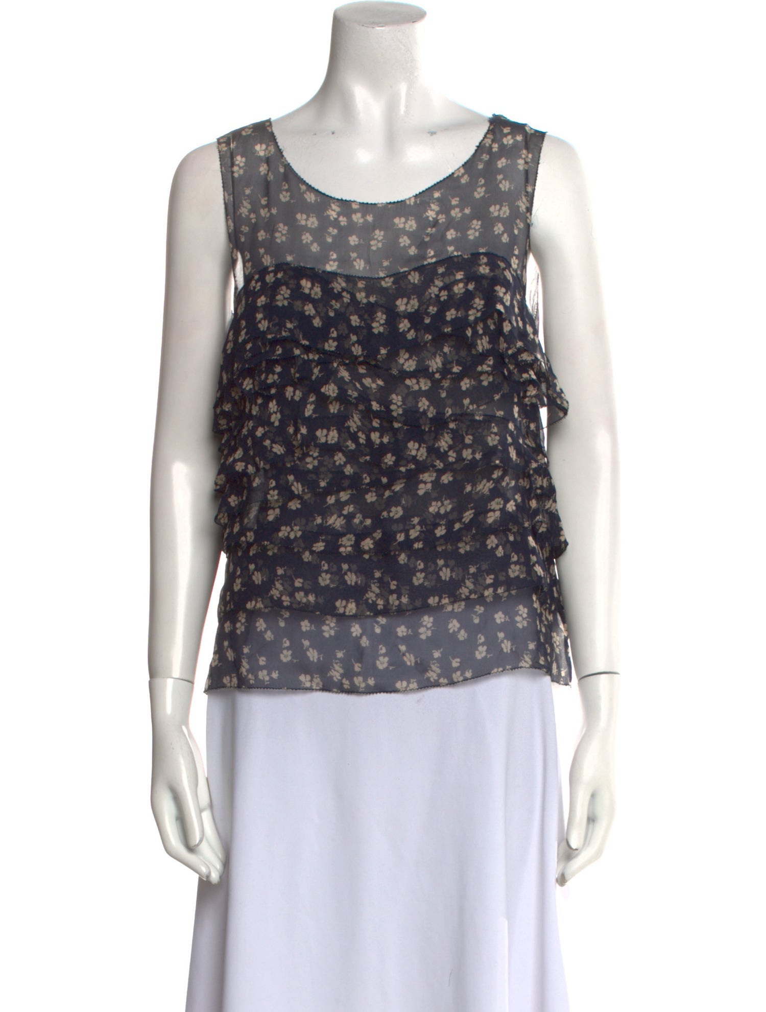 3.1 Phillip Lim Silk Floral Print Top