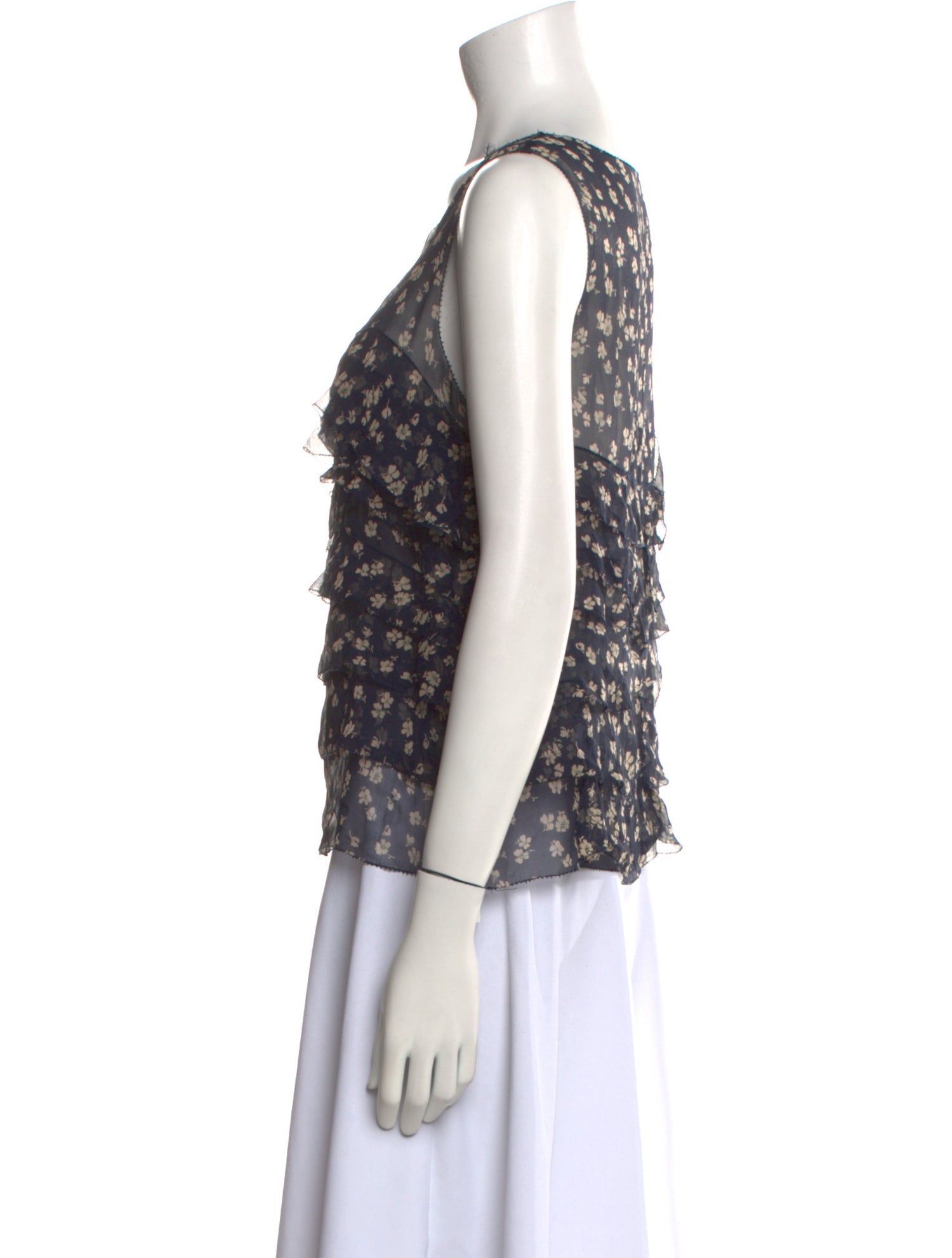 3.1 Phillip Lim Silk Floral Print Top