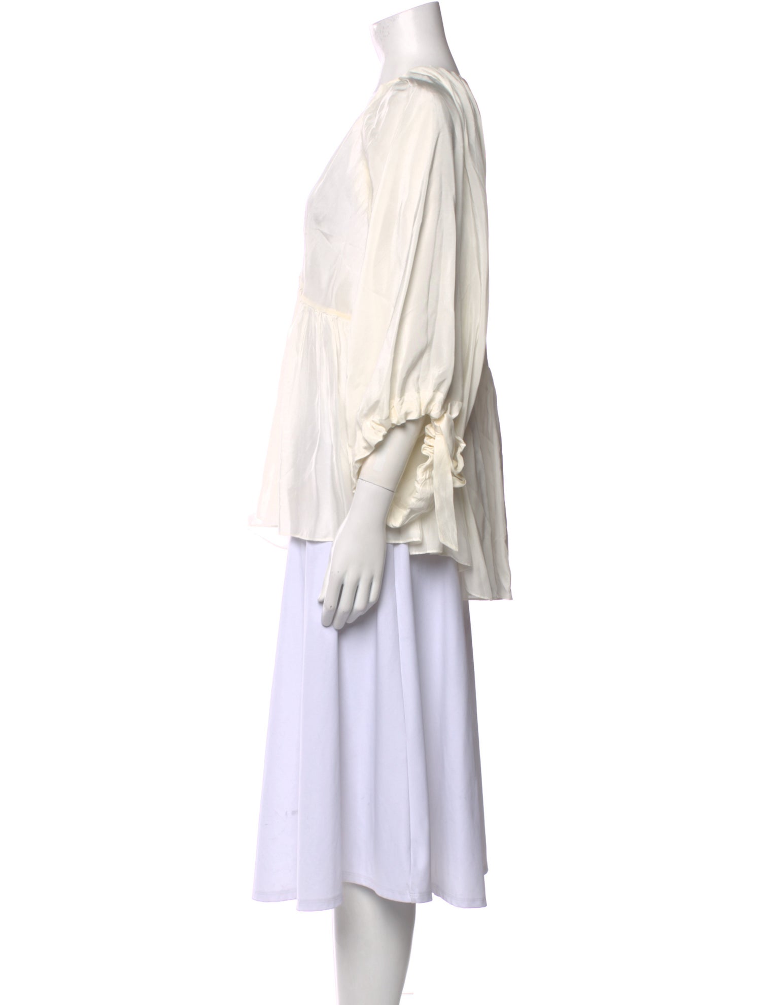 3.1 Phillip Lim V-Neck Three-Quarter Sleeve Blouse w/ Tags