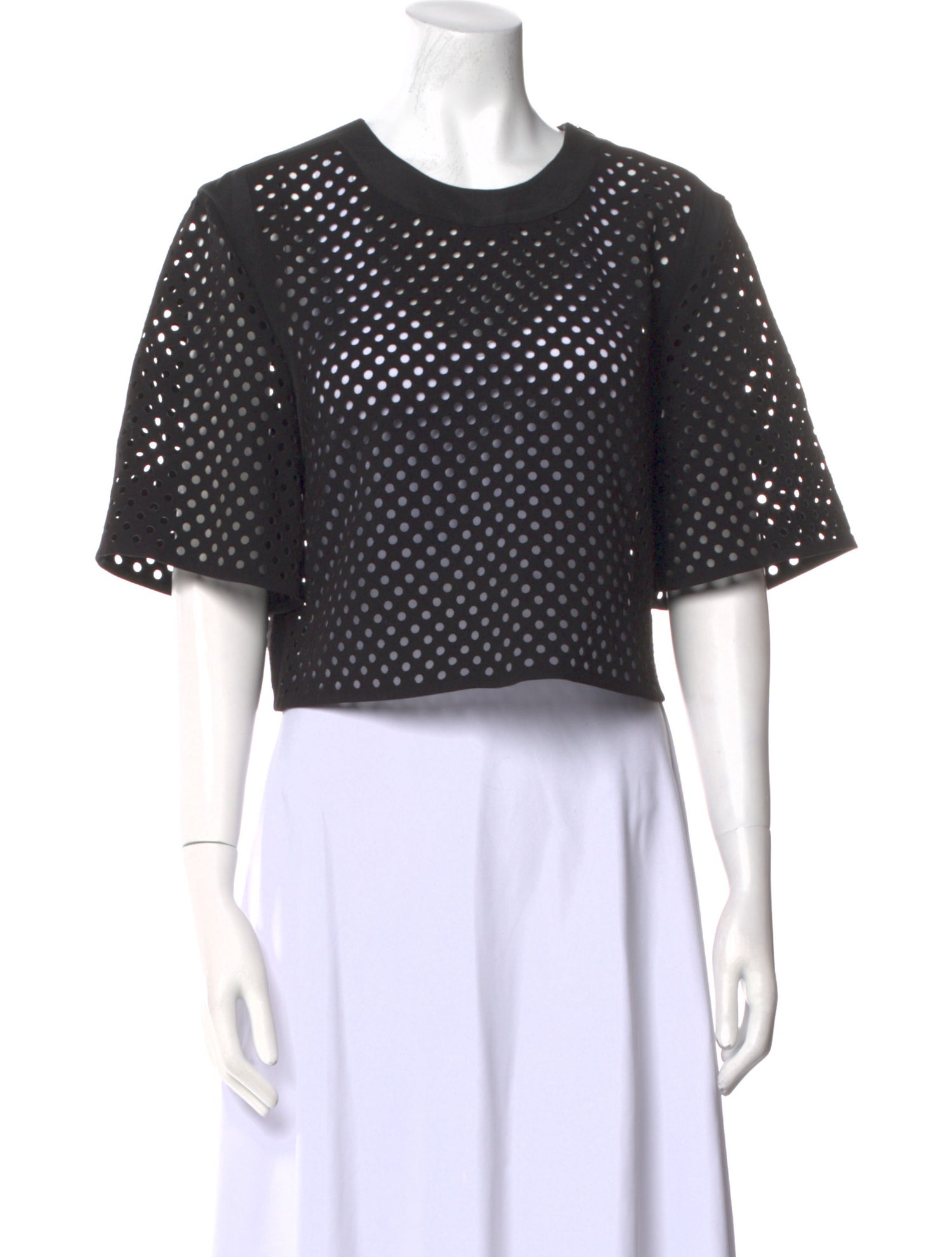 3.1 Phillip Lim Crew Neck Short Sleeve Crop Top