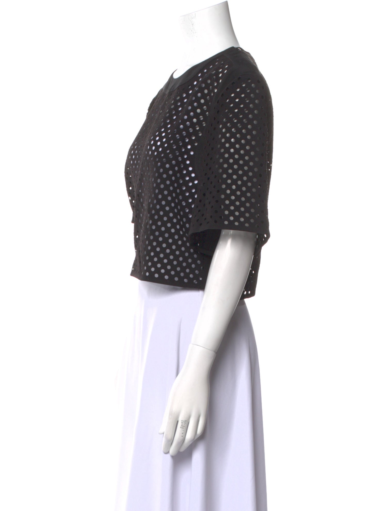 3.1 Phillip Lim Crew Neck Short Sleeve Crop Top