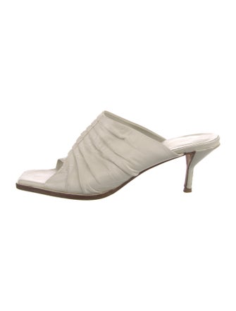 3.1 Phillip Lim Leather Pleated Accents Slides