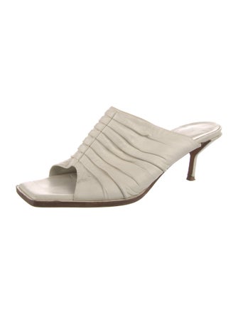 3.1 Phillip Lim Leather Pleated Accents Slides