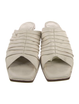 3.1 Phillip Lim Leather Pleated Accents Slides