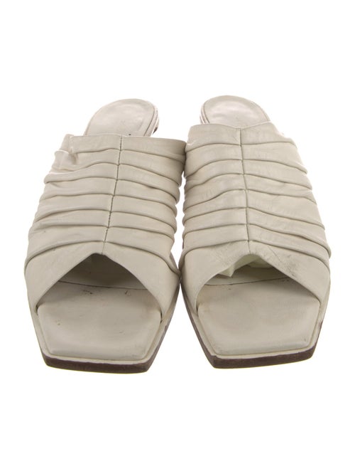 3.1 Phillip Lim Leather Pleated Accents Slides