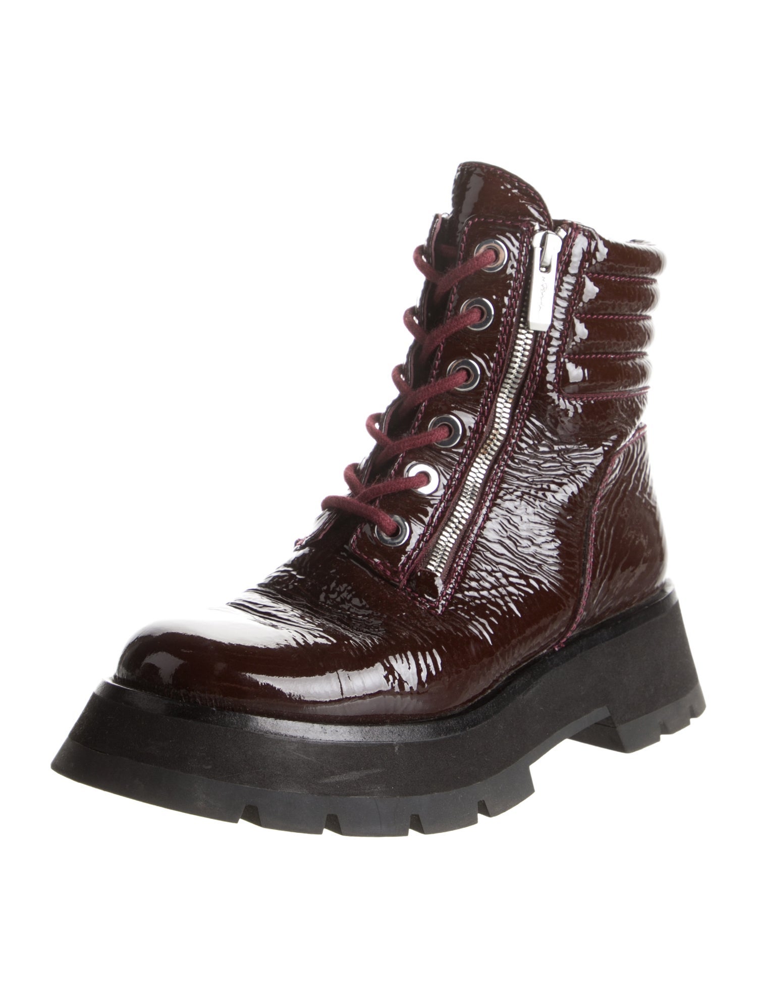 3.1 Phillip Lim Patent Leather Combat Boots