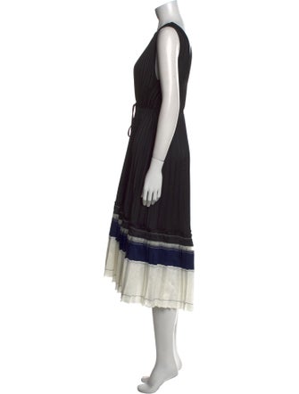 3.1 Phillip Lim Colorblock Pattern Midi Length Dress