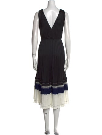 3.1 Phillip Lim Colorblock Pattern Midi Length Dress