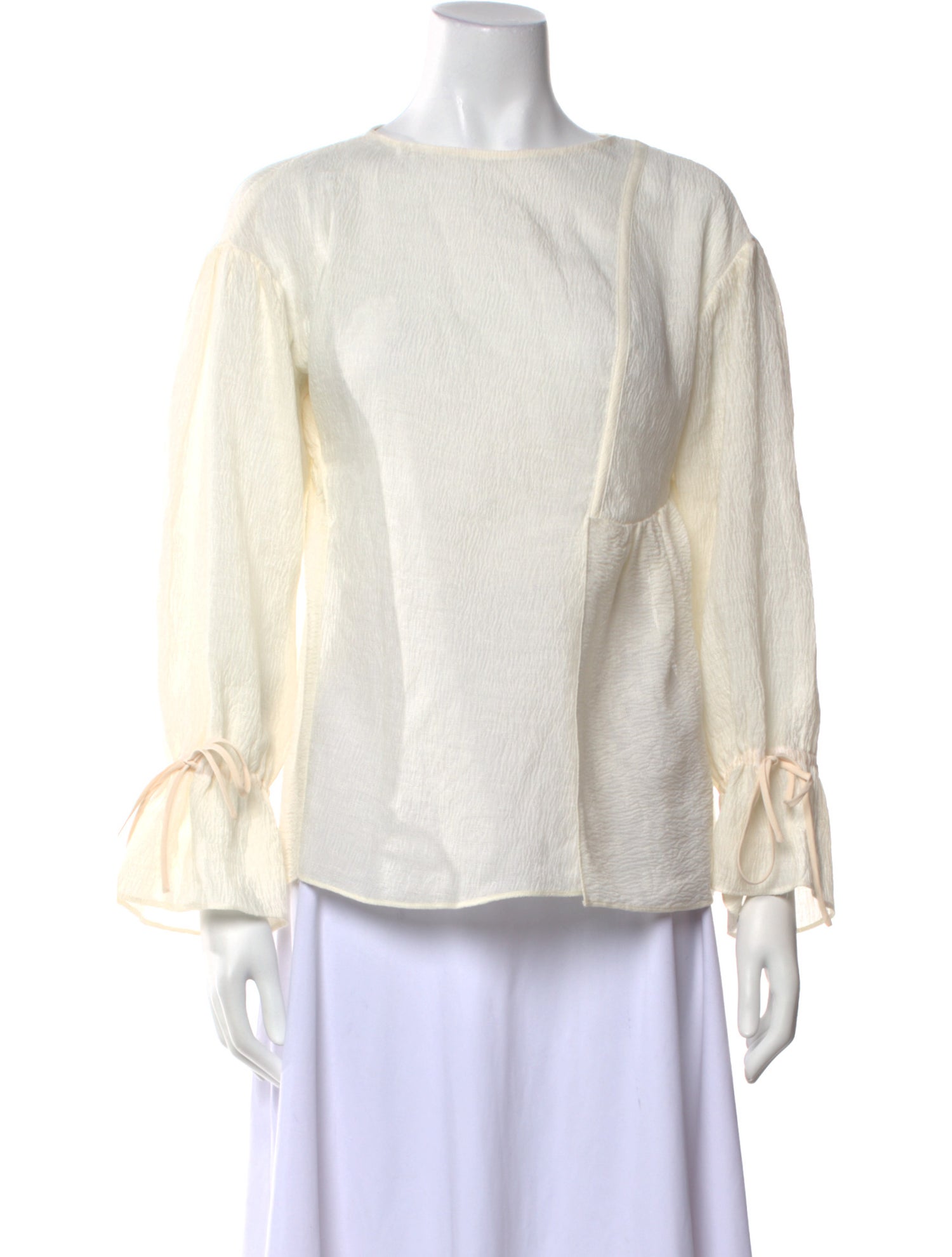 3.1 Phillip Lim Bateau Neckline Long Sleeve Blouse