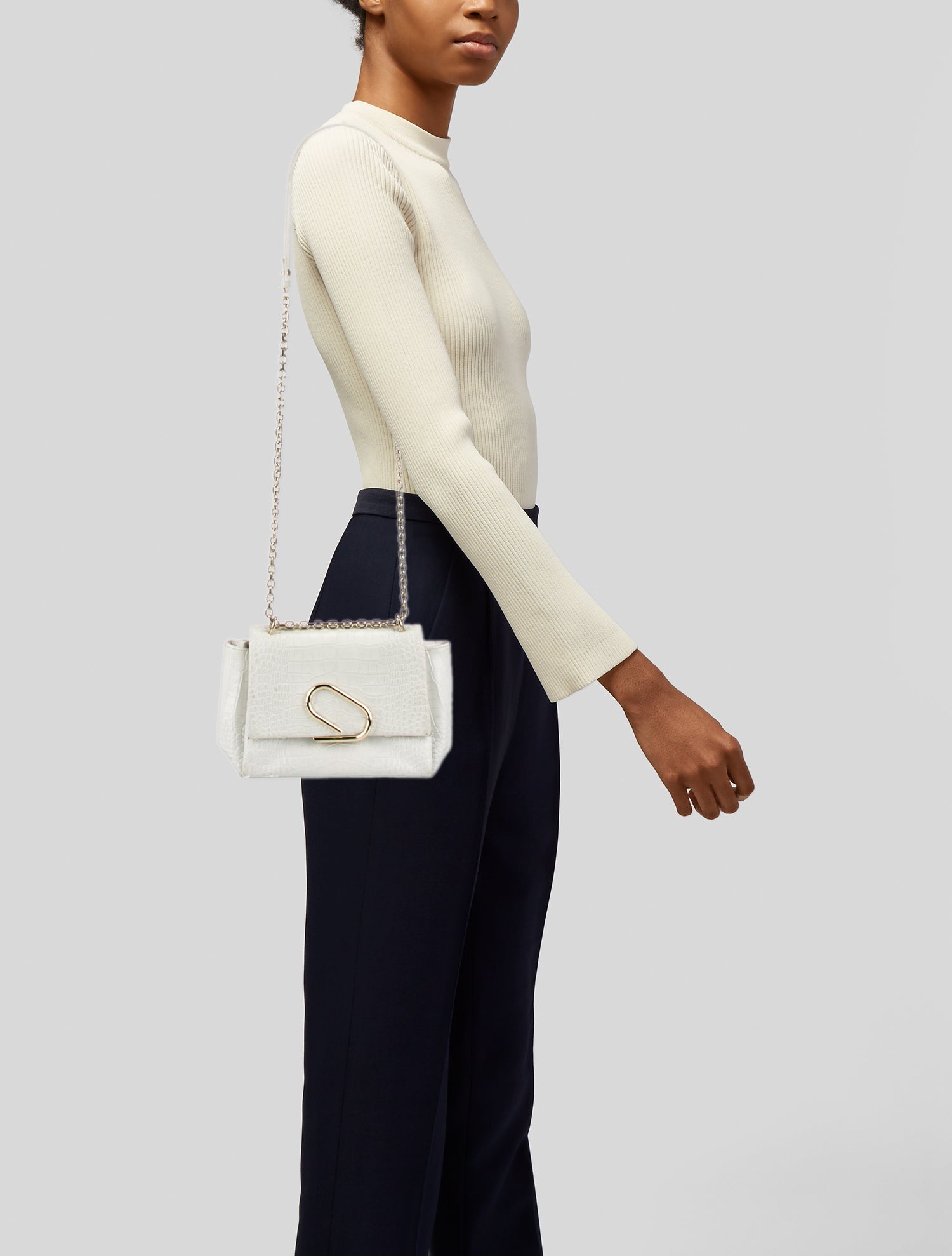 3.1 Phillip Lim Embossed Leather Shoulder Bag