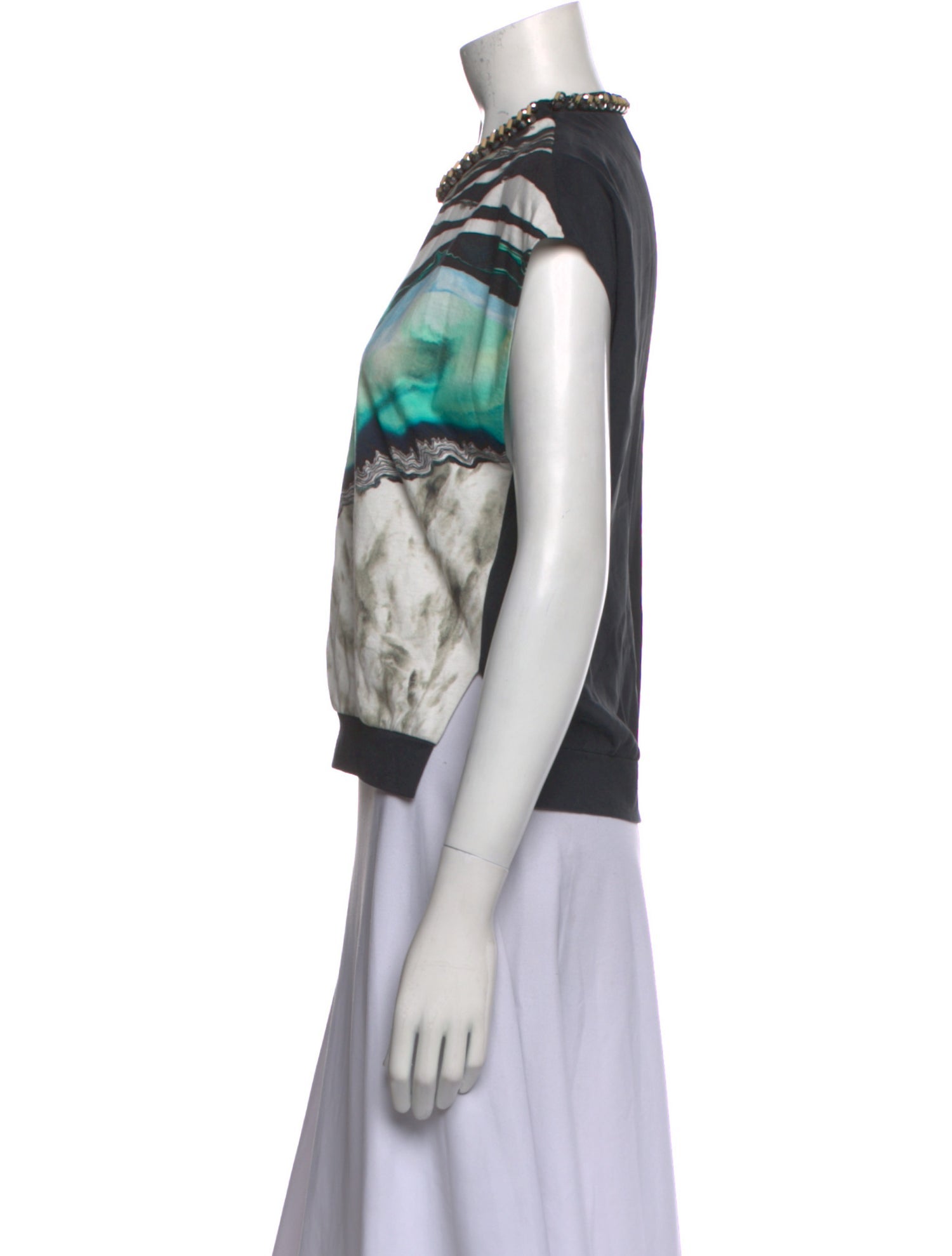 3.1 Phillip Lim Printed Crew Neck Top