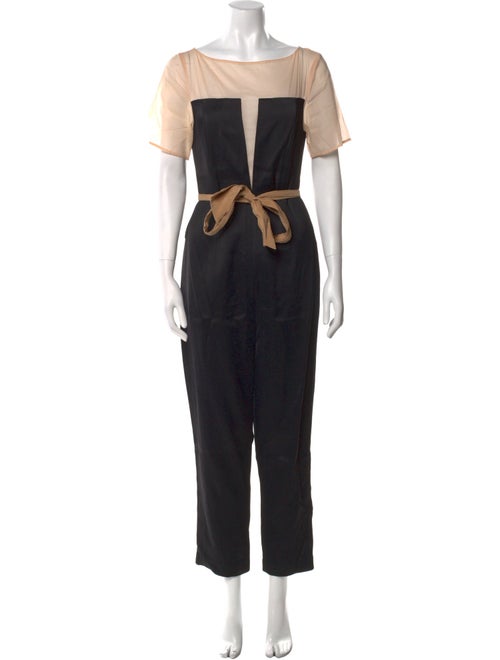 3.1 Phillip Lim Wool Colorblock Pattern Jumpsuit